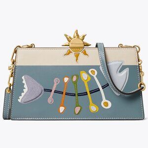 NWT TORY BURCH Fish-appliqué Frame Leather Bag - Everyday Office to Party/ Event